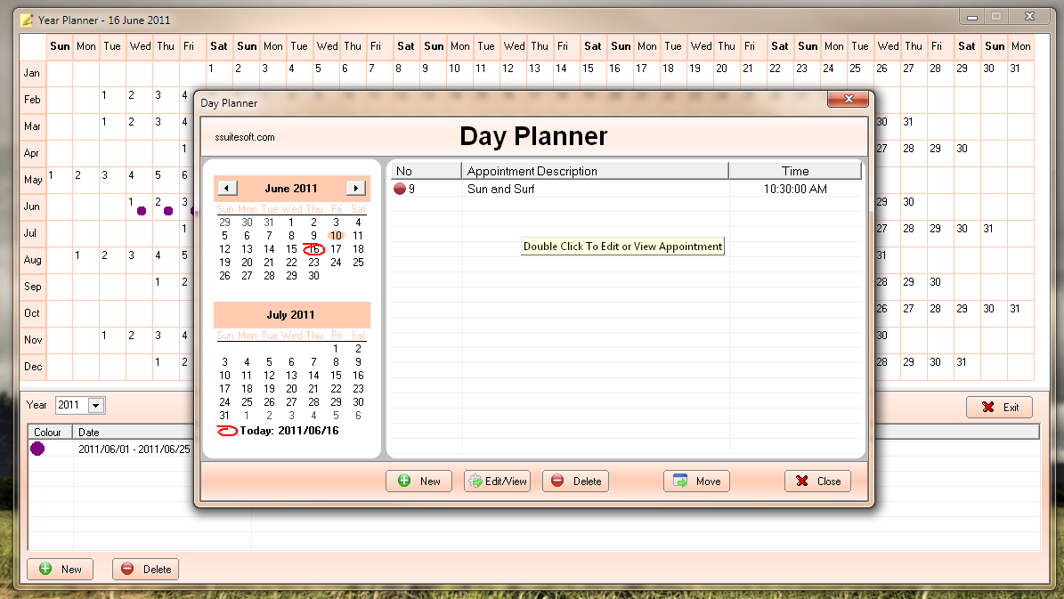 SSuite Year and Day Planner Windows 11 download