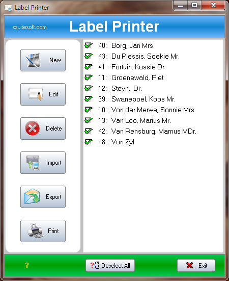 leren mooi zo Doordeweekse dagen Label Printer for Avery and Custom Labels, SSuite Office Software | Print  on custom or pre-printed Avery templates and forms and custom build labels,  for professionals, personal, and its free for download.