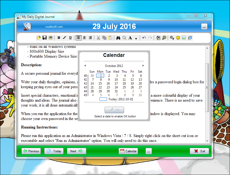SSuite My Daily Digital Journal Windows 11 download